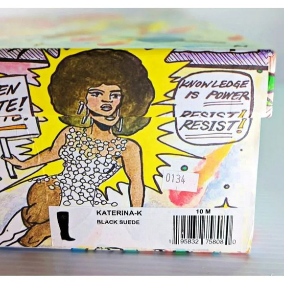 Jeffrey Campbell Women's Katerina Wedge Heel Boots Black Suede Size 10 MSRP $275 - Picture 11 of 11